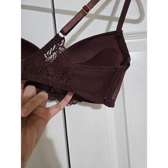 International intimates 34C women's lace brown push up bra - Picture 5 of 7